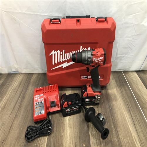 AS-IS Milwaukee FUEL 18V Lithium-Ion Brushless Cordless 1/2 in. Hammer Drill Driver Kit