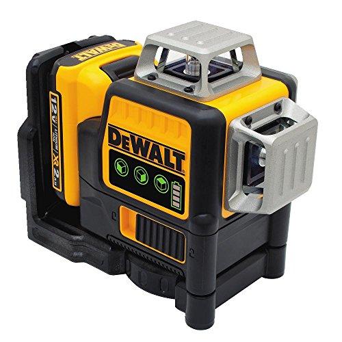 NEW - DEWALT 12V MAX Lithium-Ion 100 ft. Green Self-Leveling 3-Beam 360 Degree Laser Level with 2.0Ah Battery  Charger and Case