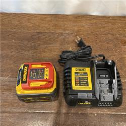 AS-IS DEWALT FLEXVOLT 20V/60V MAX Lithium-Ion 6.0Ah Battery Pack with 6 Amp Output Charger