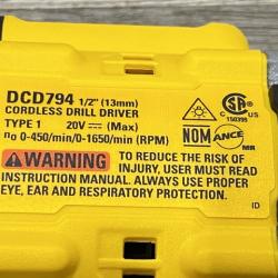 AS-IS DEWALT Atomic 20V Lithium-Ion Cordless Compact 1/2 in. Drill/Driver Kit