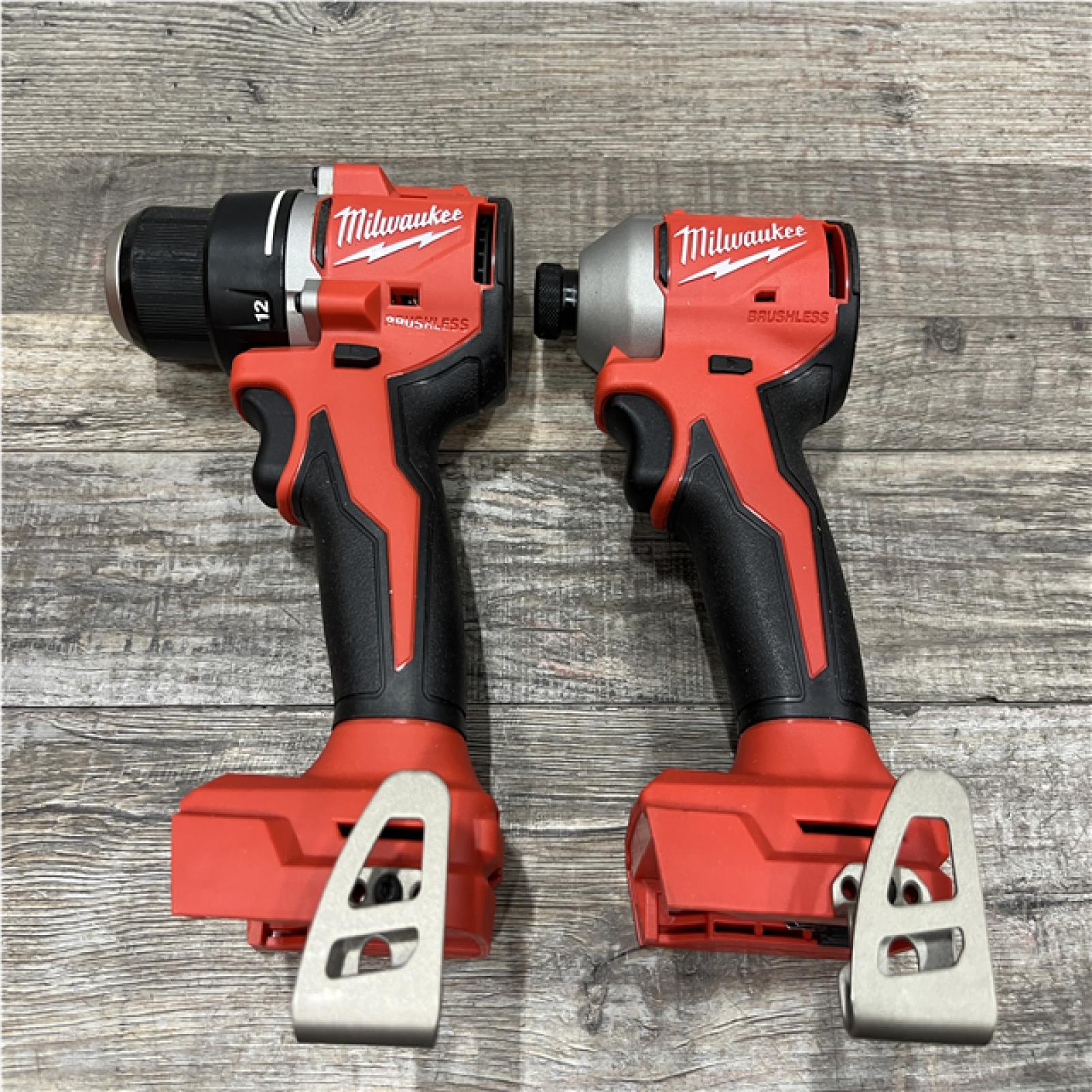 AS-IS Milwaukee 18V Lithium-Ion Brushless Cordless Compact Drill/Impact Combo Kit