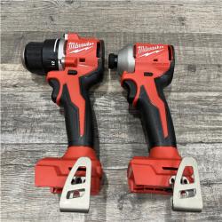 AS-IS Milwaukee 18V Lithium-Ion Brushless Cordless Compact Drill/Impact Combo Kit
