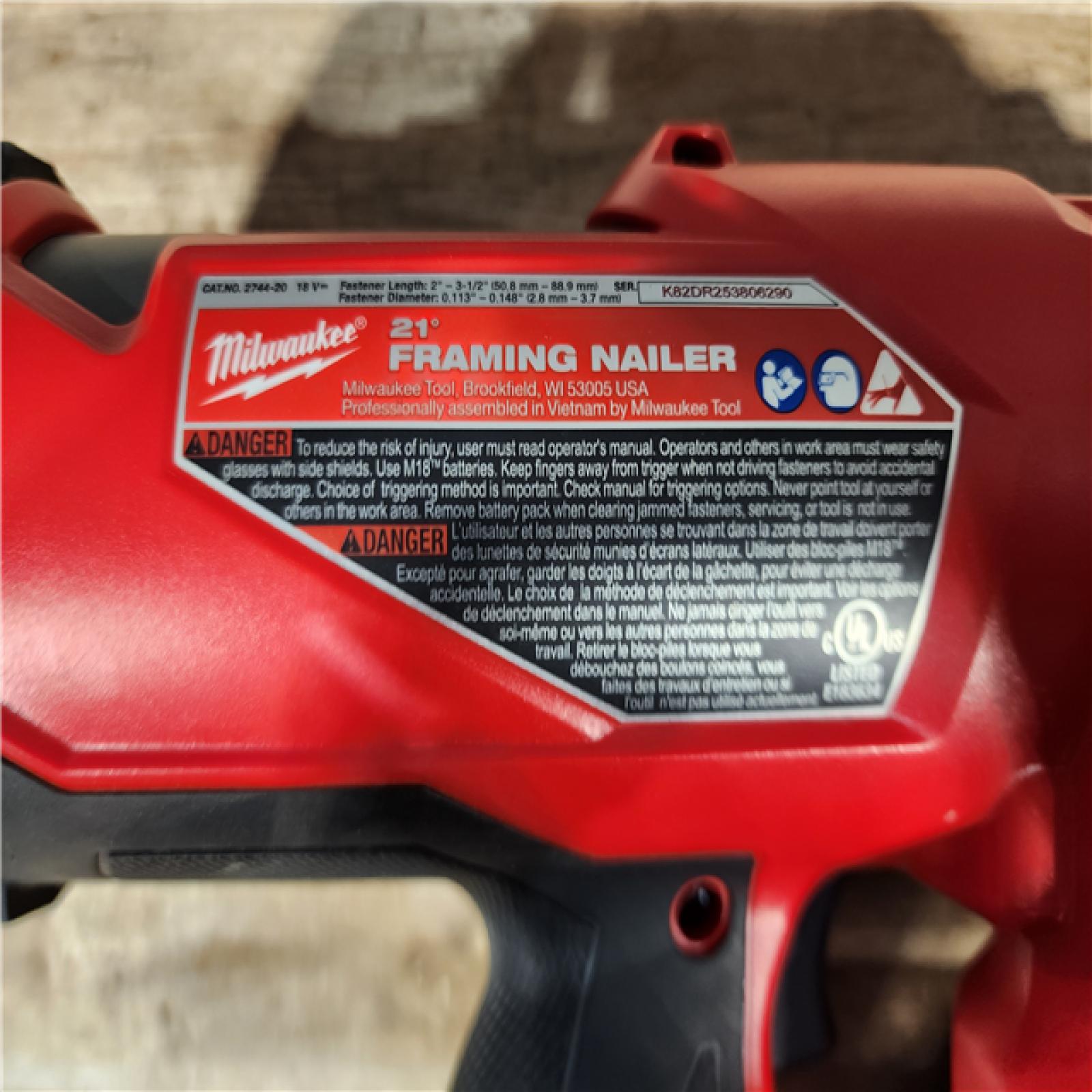 HOUSTON LOCATION - AS - IS Milwaukee FUEL 3-1/2 in. 18-Volt 21-Degree Lithium-Ion Brushless Cordless Framing Nailer (Tool-Only)