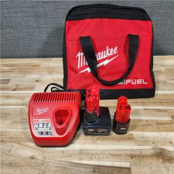 HOUSTON LOCATION - AS-IS Milwaukee FUEL 12-Volt Lithium-Ion Brushless Cordless Hammer Drill and Impact Driver Combo Kit