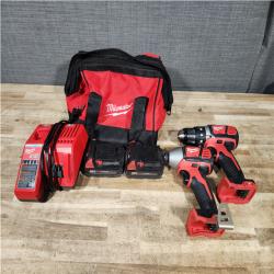 HOUSTON LOCATION - AS - IS Milwaukee 18V Lithium-Ion Cordless Drill Driver/Impact Driver Combo Kit