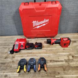 HOUSTON LOCATION - AS-IS Milwaukee-2674-22P M18 Short Throw Press Tool Kit W/ Viega PureFlow Jaws
