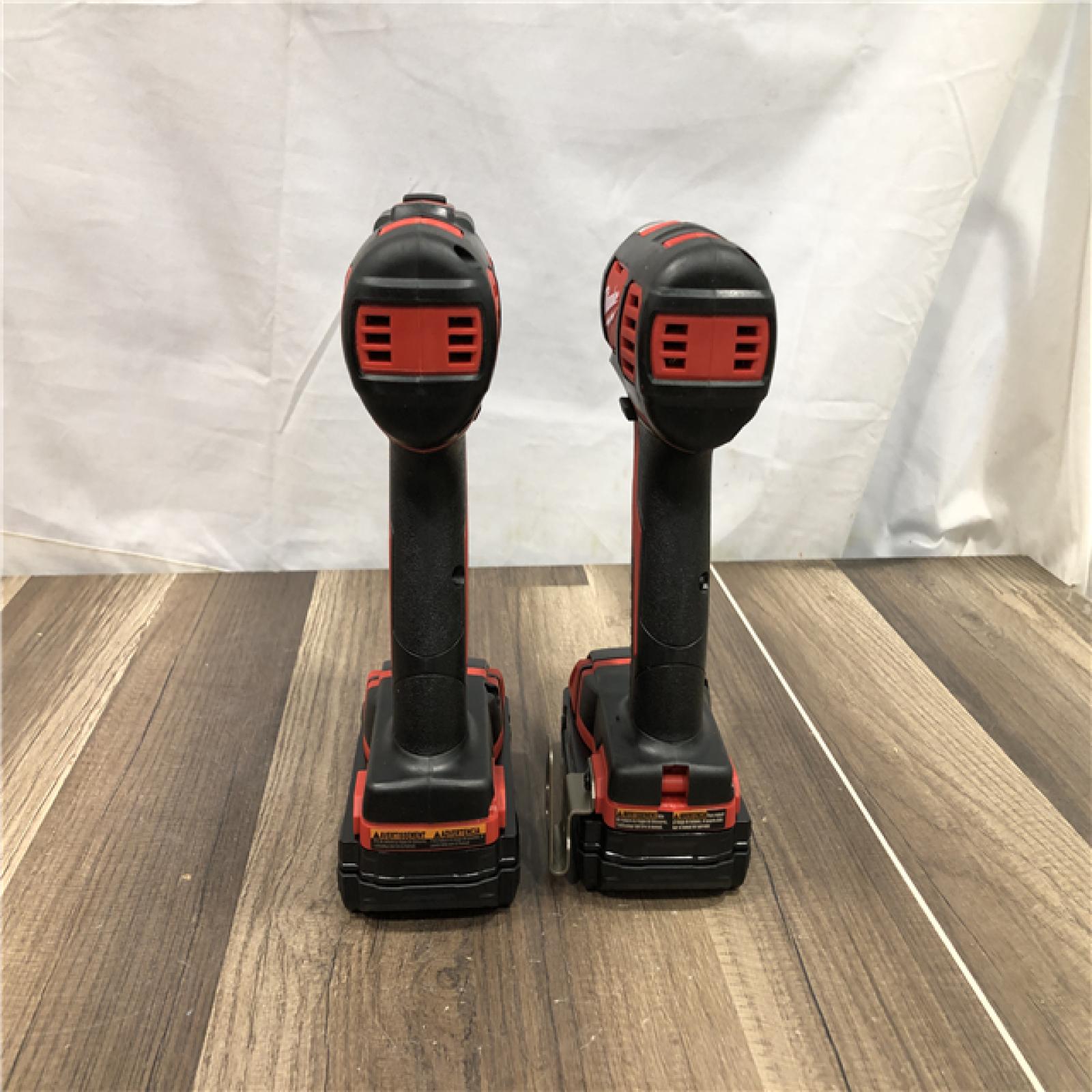 AS-IS Milwaukee M18 18V Lithium-Ion Cordless Drill Driver/Impact Driver Combo Kit
