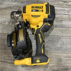 AS-IS DEWALT 20V MAX Lithium-Ion 15-Degree Electric Cordless Roofing Nailer Kit