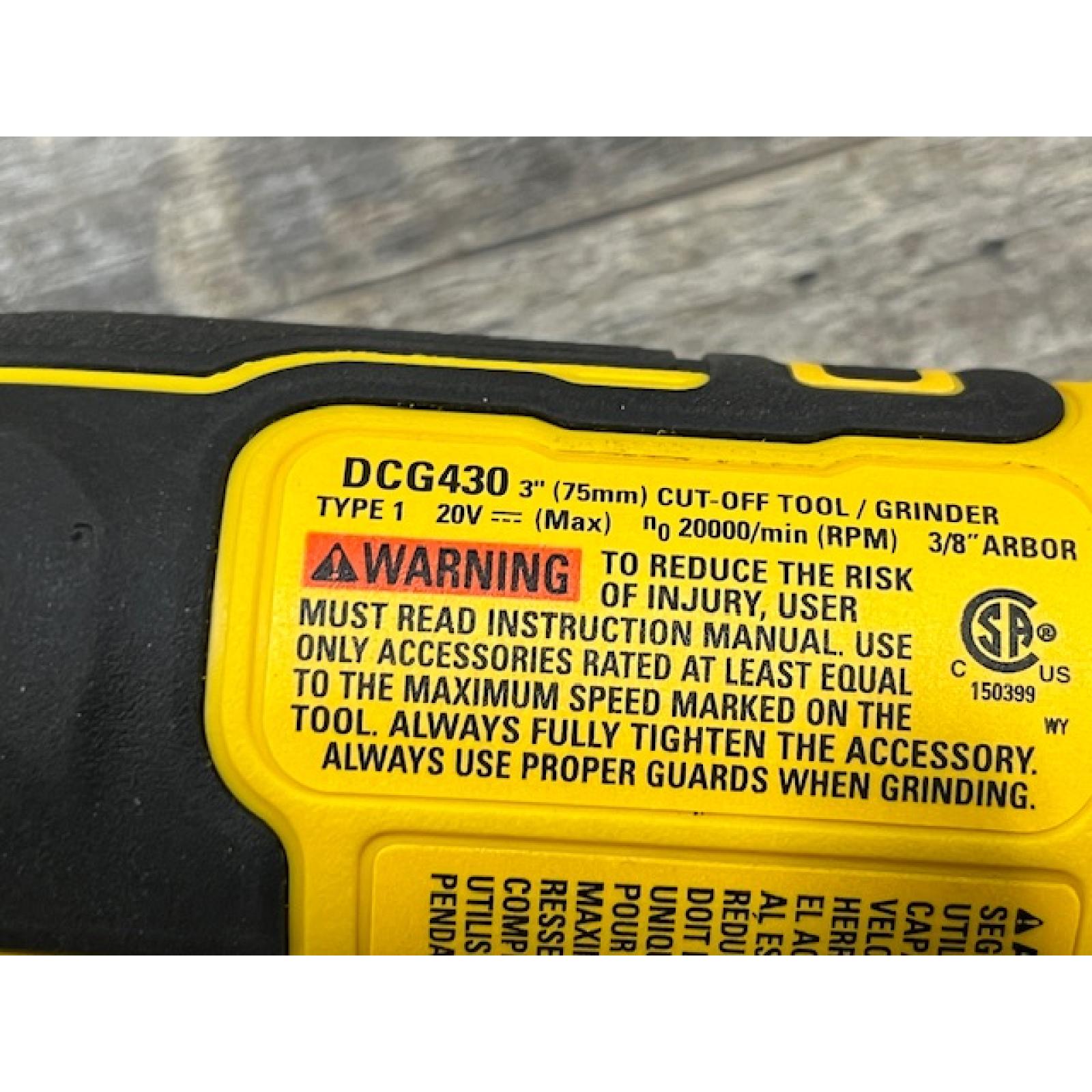 AS-IS DEWALT ATOMIC 20V MAX Cordless Brushless 3 in. Cut-Off Tool (Tool Only)