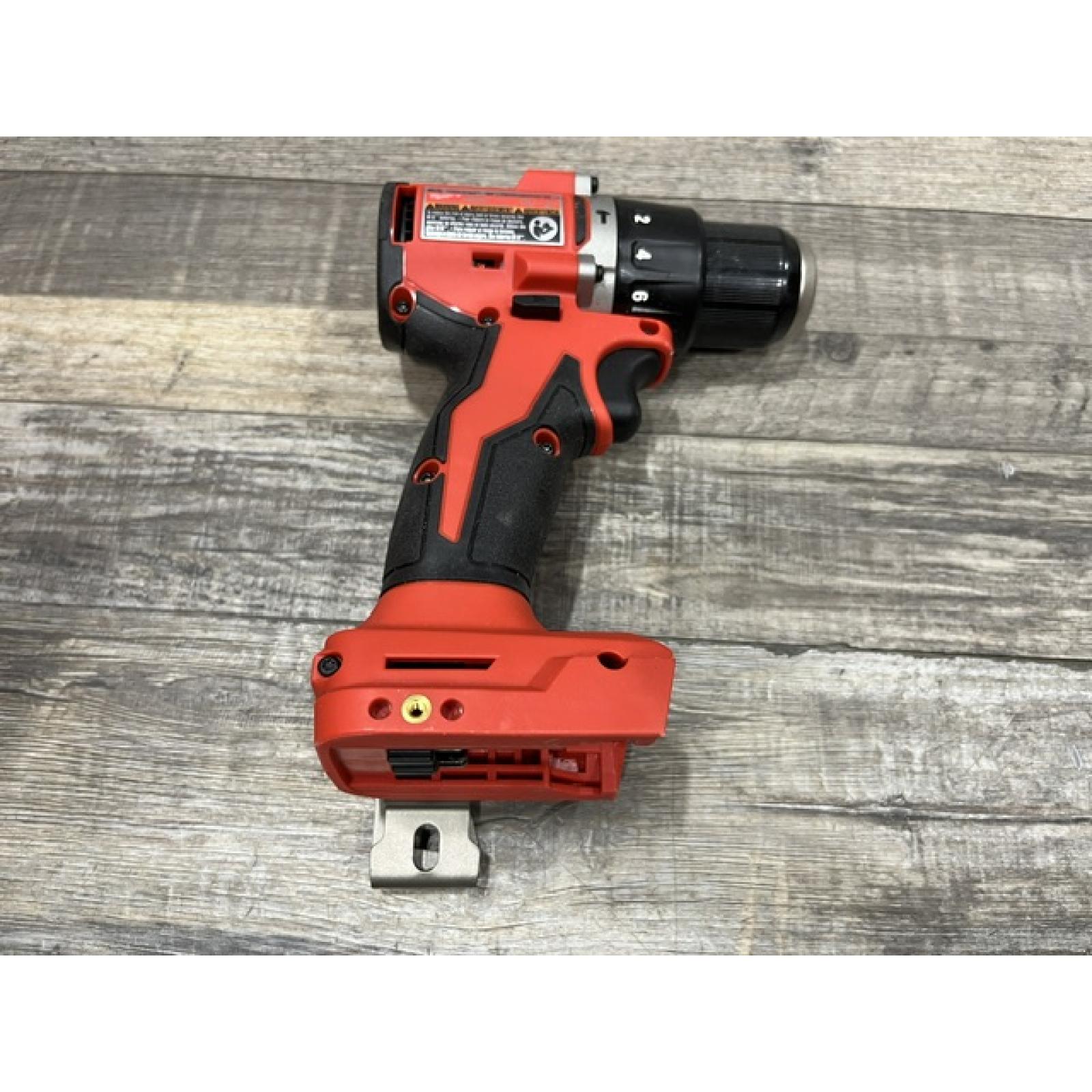 AS-IS Milwaukee 18V Lithium-Ion Brushless Cordless 1/2 in. Compact Hammer Drill/Driver Kit