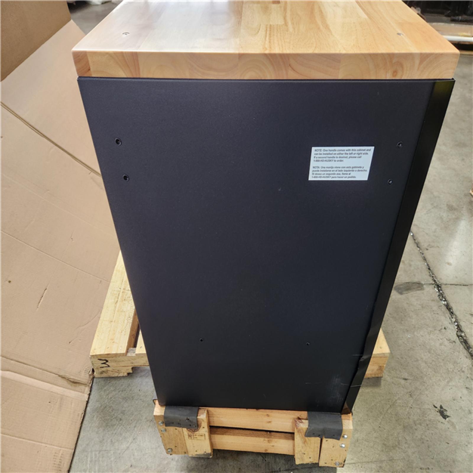 Phoenix NEW Husky 61 in. W x 23 in. D Heavy Duty 15-Drawer Mobile Workbench Tool Chest with Solid Wood Top in Matte Black