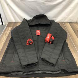 AS-IS Milwaukee Men's 3X-Large 12V Lithium-Ion Cordless AXIS Black Heated Jacket Kit