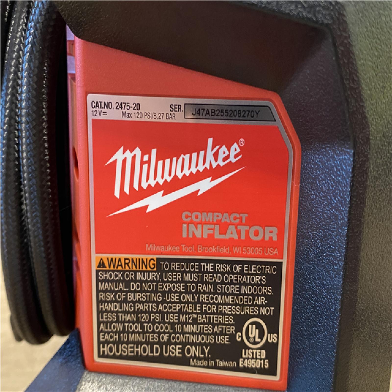 AS-IS Milwaukee 12-Volt Lithium-Ion Cordless Electric Portable Inflator (Tool-Only)