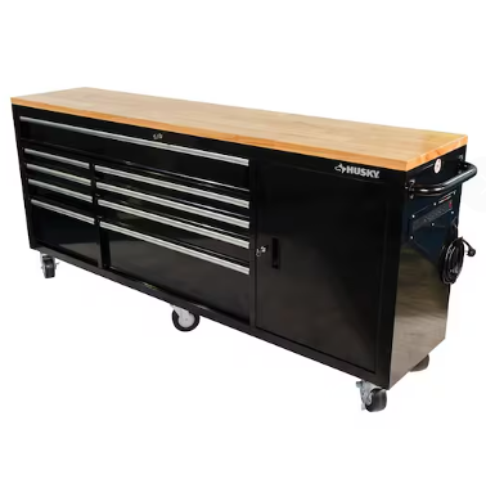 DALLAS LOCATION- AS-IS HUSKY 84 IN. 9-DRAWER MOBILE WORKBENCH