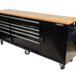 DALLAS LOCATION- AS-IS HUSKY 84 IN. 9-DRAWER MOBILE WORKBENCH
