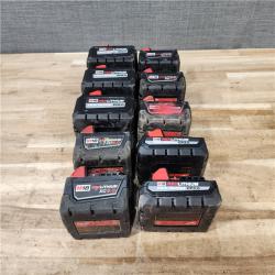 HOUSTON LOCATION - AS-IS MILWAUKEE BATTERY PACK QTY - 10