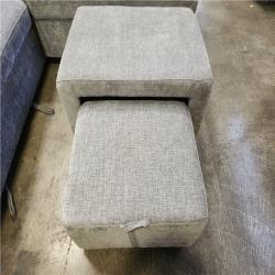 Phoenix 4-Piece L Shape Electric Sectional Sofa Grey with Ottoman