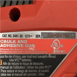 AS-IS Milwaukee 12V Lithium-Ion Cordless 10 oz. Adhesive and Caulk Gun (Tool-Only)