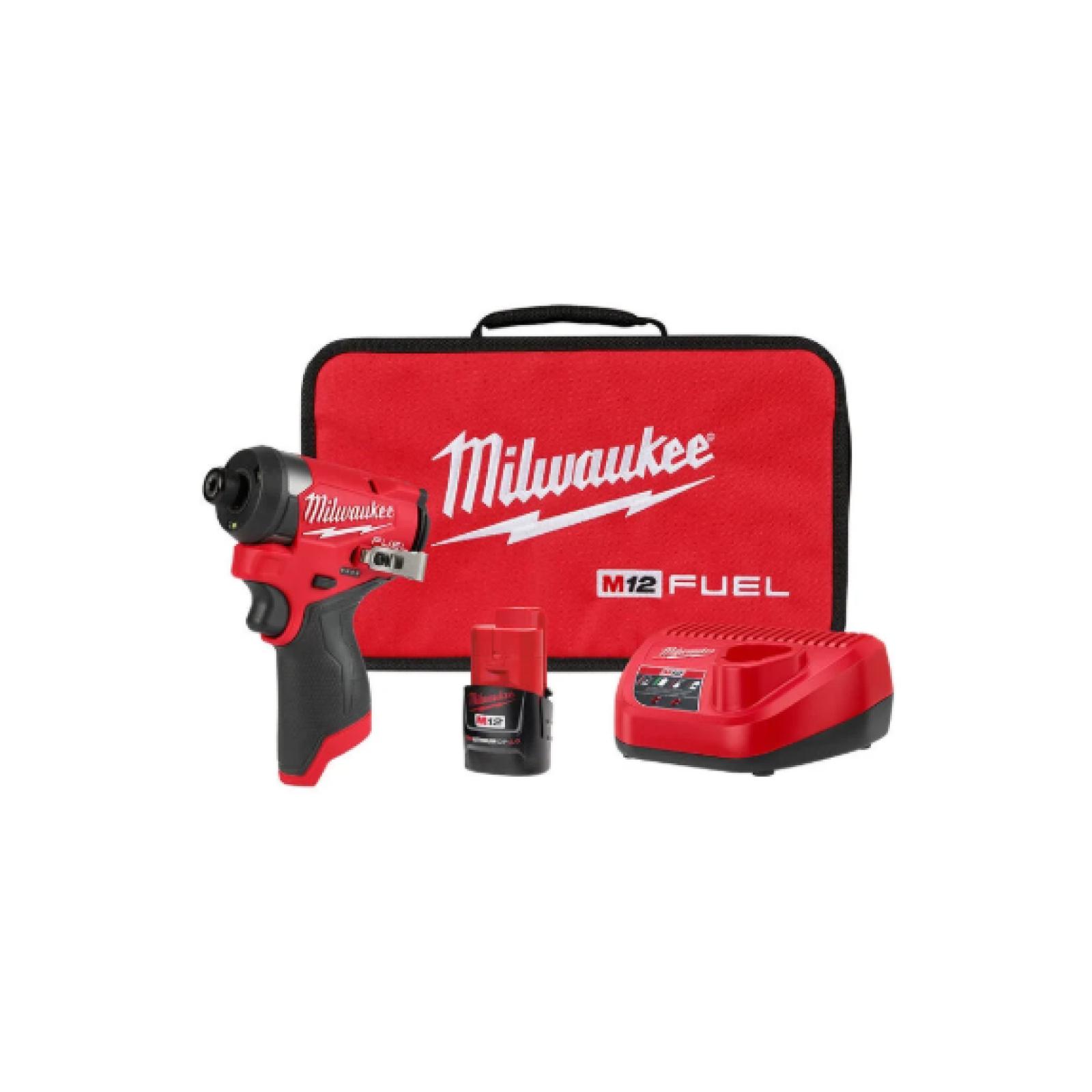 NEW! - Milwaukee M12 FUEL 1/4 Inch Hex Impact Driver Kit