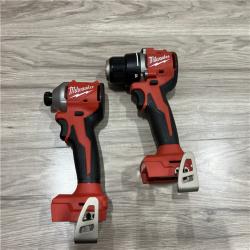 AS-IS Milwaukee M18 18V Lithium-Ion Brushless Cordless Compact Drill/Impact Combo Kit