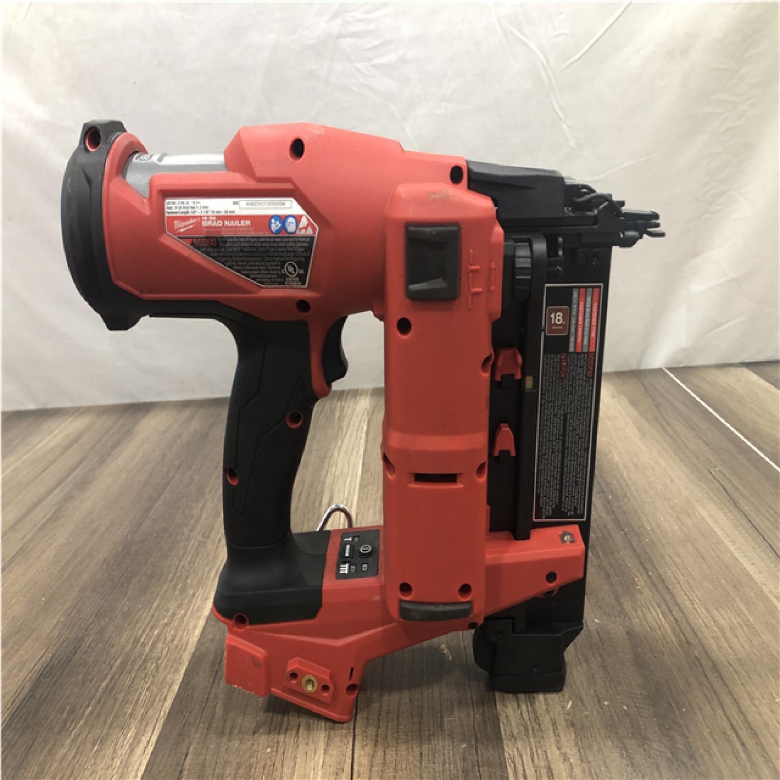 AS-IS  Milwaukee FUEL 18-Volt Lithium-Ion Brushless Cordless Gen II 18-Gauge Brad Nailer (Tool-Only)