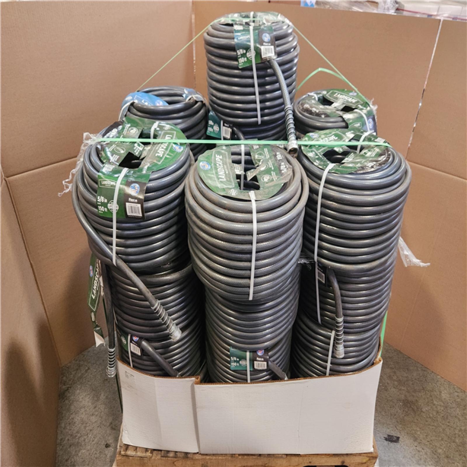 Phoenix AS-IS Flexon 5/8 in. Dia x 150 ft. Supreme Duty Water Hose - 400 PSI Burst - Gray Pallet (25-Hoses)