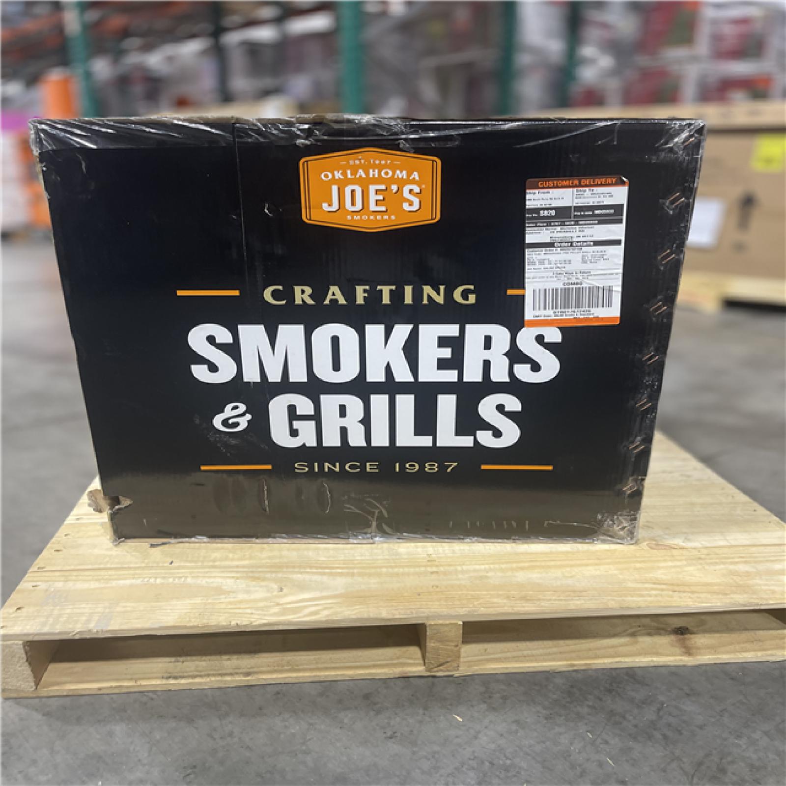 DALLAS LOCATION- NEW! OKLAHOMA JOE'S Canyon Combo Dual Fuel 3-Burner Propane Gas and Charcoal Smoker and Grill