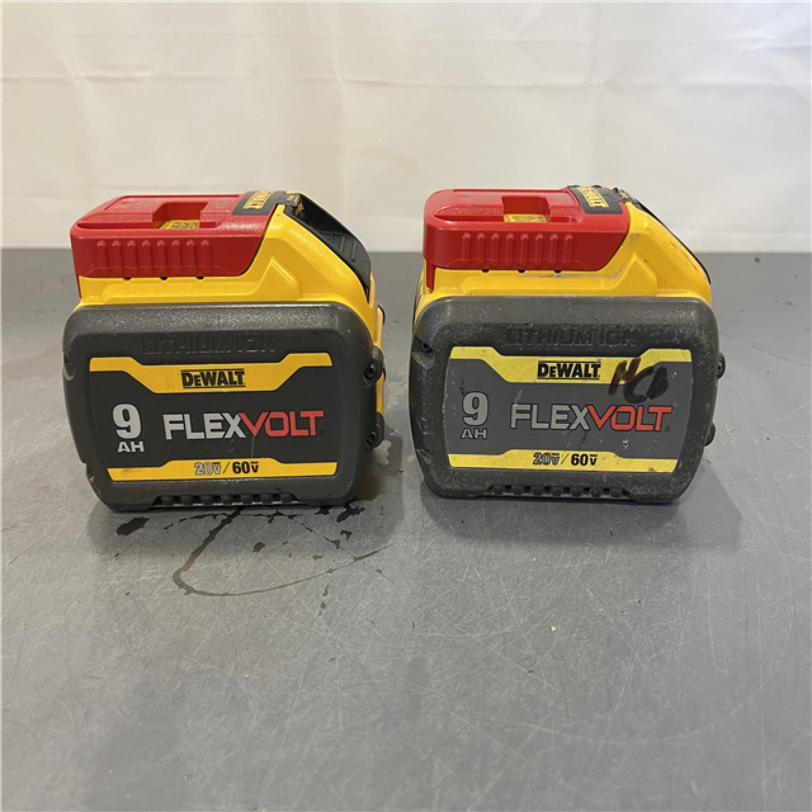 AS-IS - DEWALT FLEXVOLT 20-Volt /60-Volt MAX Lithium-Ion 9.0Ah Battery (2-Pack)