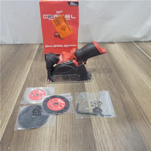 AS-IS Milwaukee M12 FUEL 12V Lithium-Ion Brushless Cordless 3 in. Cut Off Saw (Tool-Only)