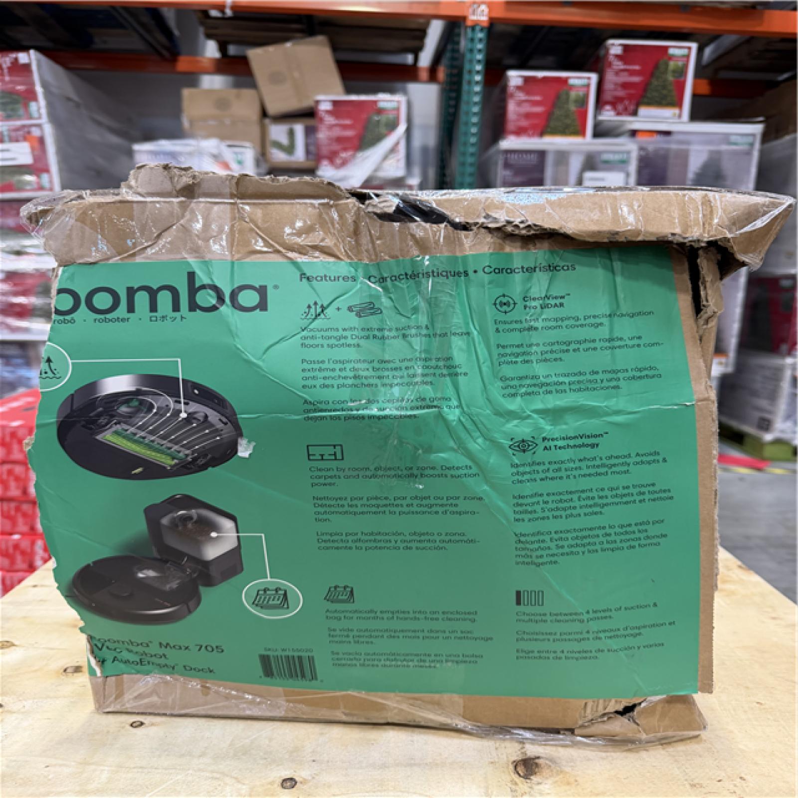 LIKE NEW! - iRobot Roomba Max 705 14 in. Robotic Vacuum with Smart Navigation + AutoEmpty Dock in Black