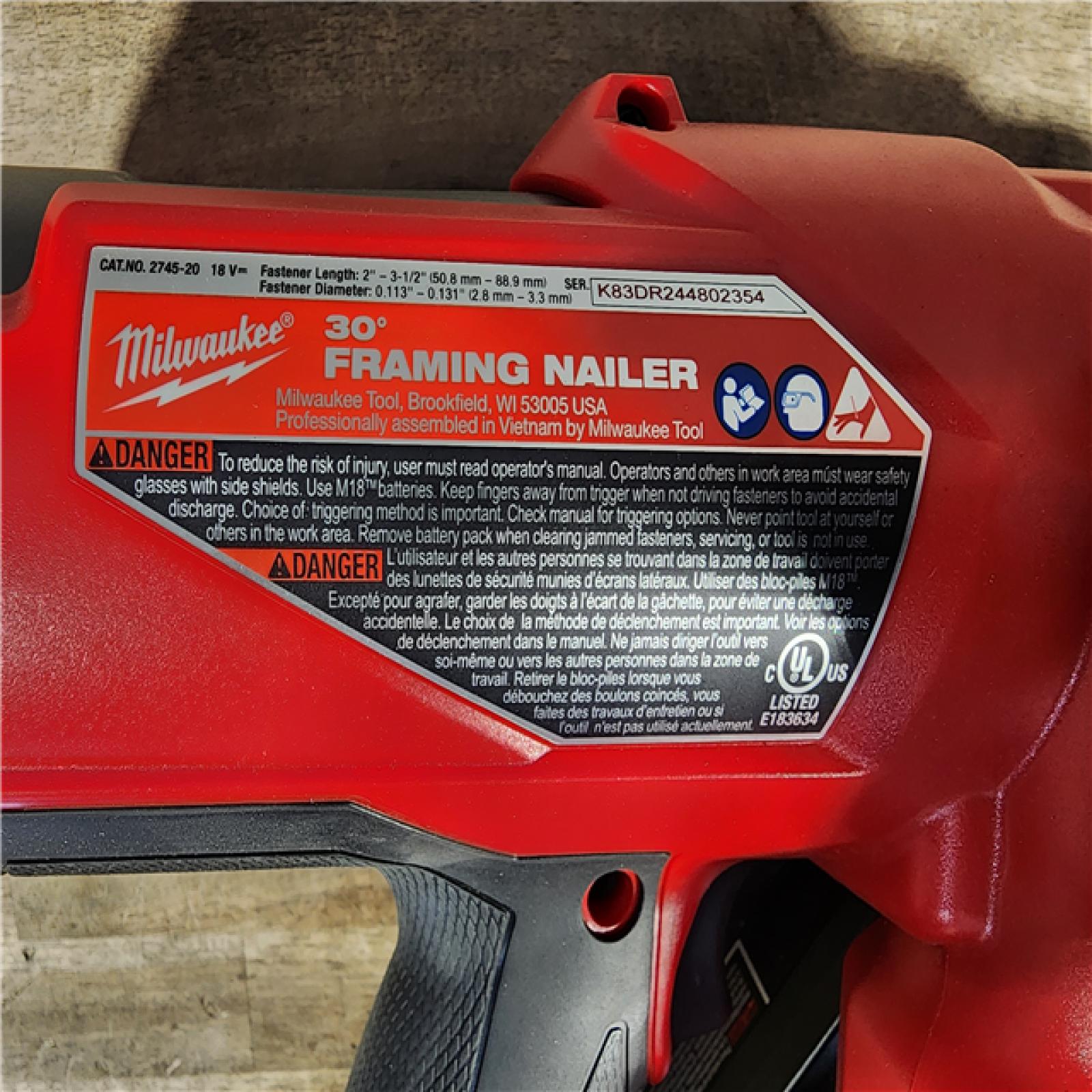 HOUSTON LOCATION - AS-IS M18 FUEL 3-1/2 in. 18-Volt 30-Degree Lithium-Ion Brushless Cordless Framing Nailer (Tool-Only)