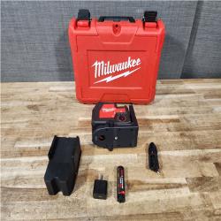 Houston Location AS-IS Milwaukee Green 100 ft. Cross Line and Plumb Points Rechargeable Laser Level with REDLITHIUM Lithium-Ion