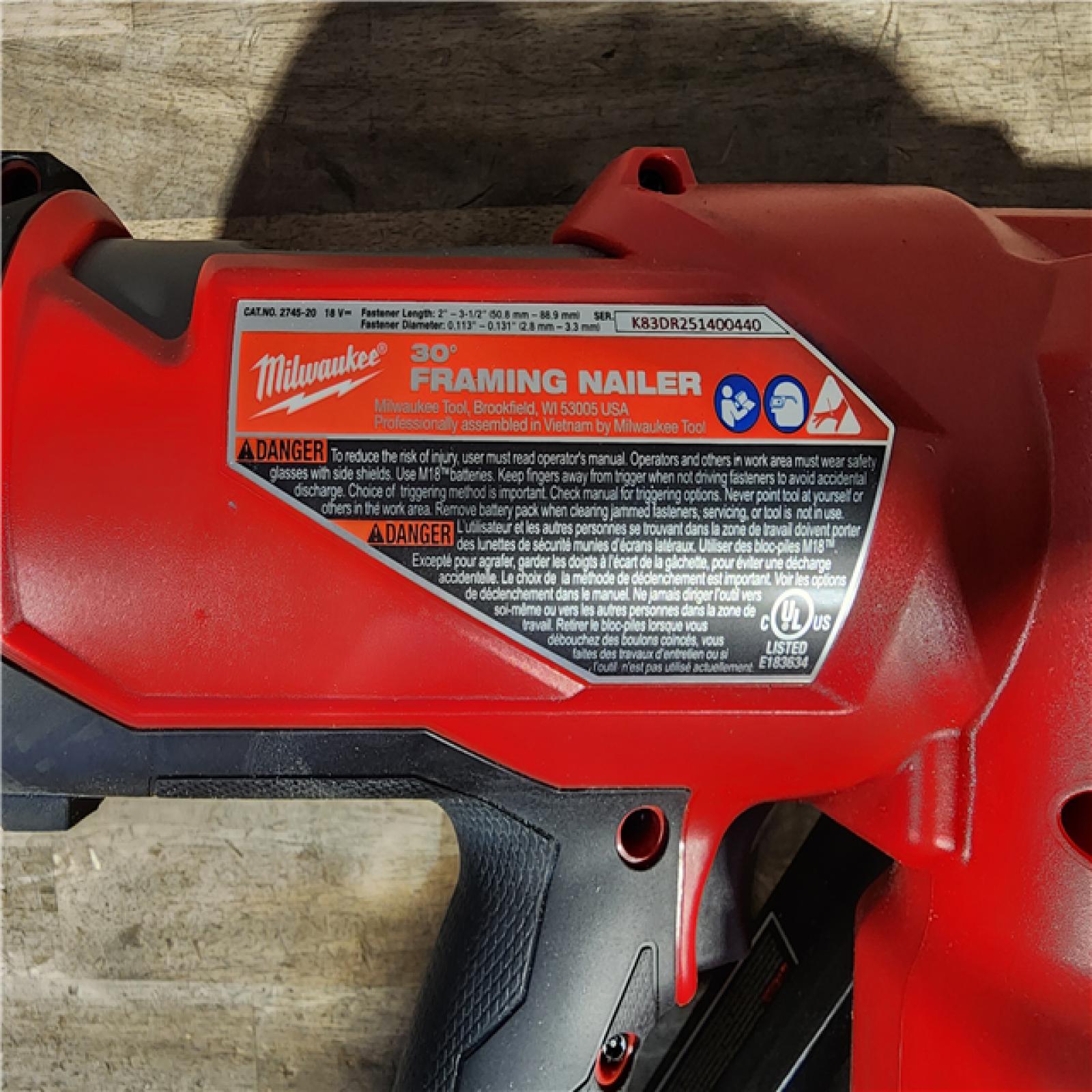 HOUSTON LOCATION - AS-IS M18 FUEL 3-1/2 in. 18-Volt 30-Degree Lithium-Ion Brushless Cordless Framing Nailer (Tool-Only)