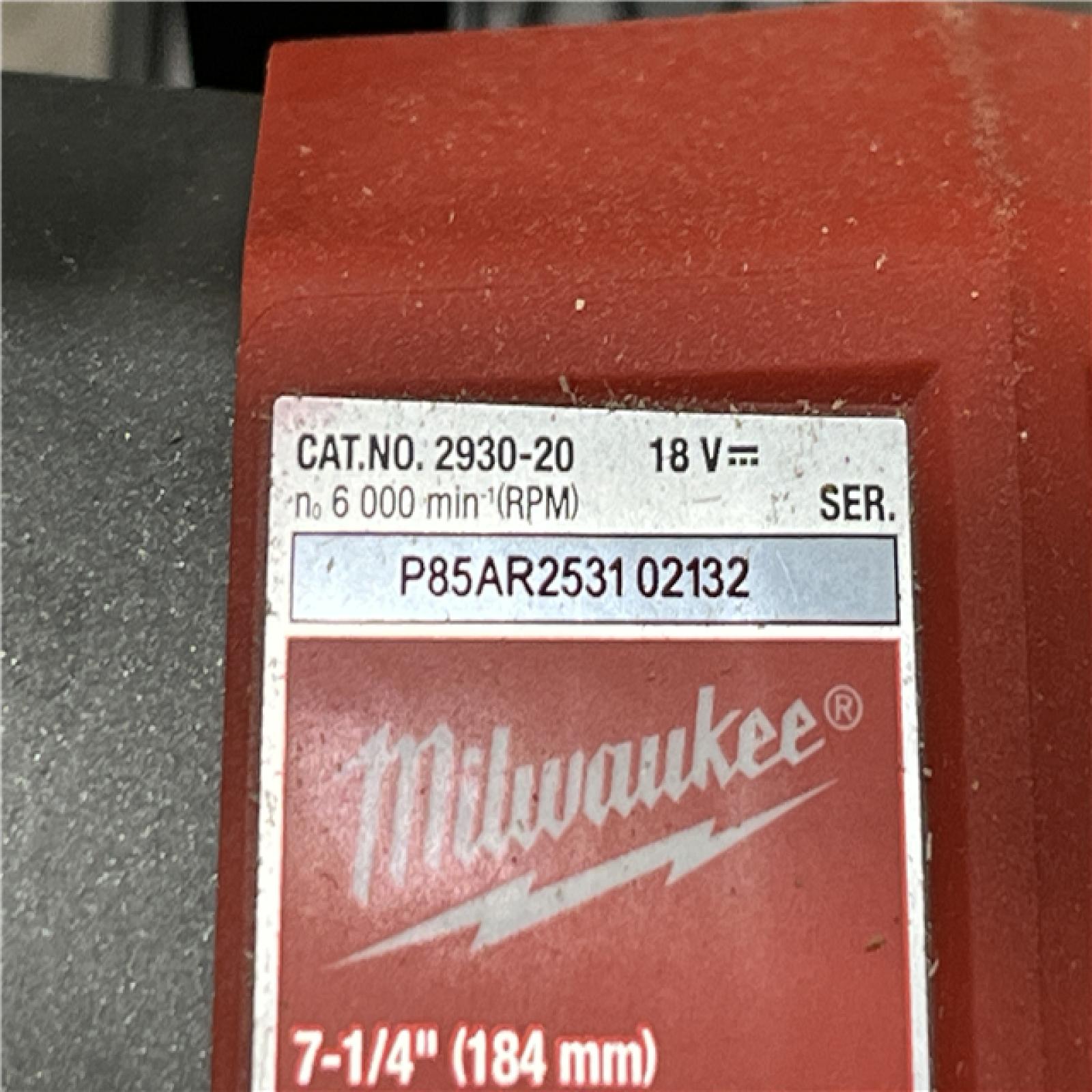 AS-IS Milwaukee FUEL 18V Lithium-Ion Cordless 7-1/4 in. Rear Handle Circular Saw (Tool-Only)
