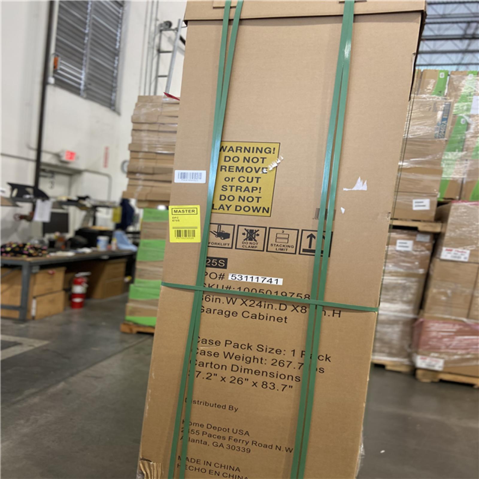 DALLAS LOCATION - Husky Heavy Duty Welded 20-Gauge Steel Freestanding Garage Cabinet in Black (36 in. W x 81 in. H x 24 in. D)