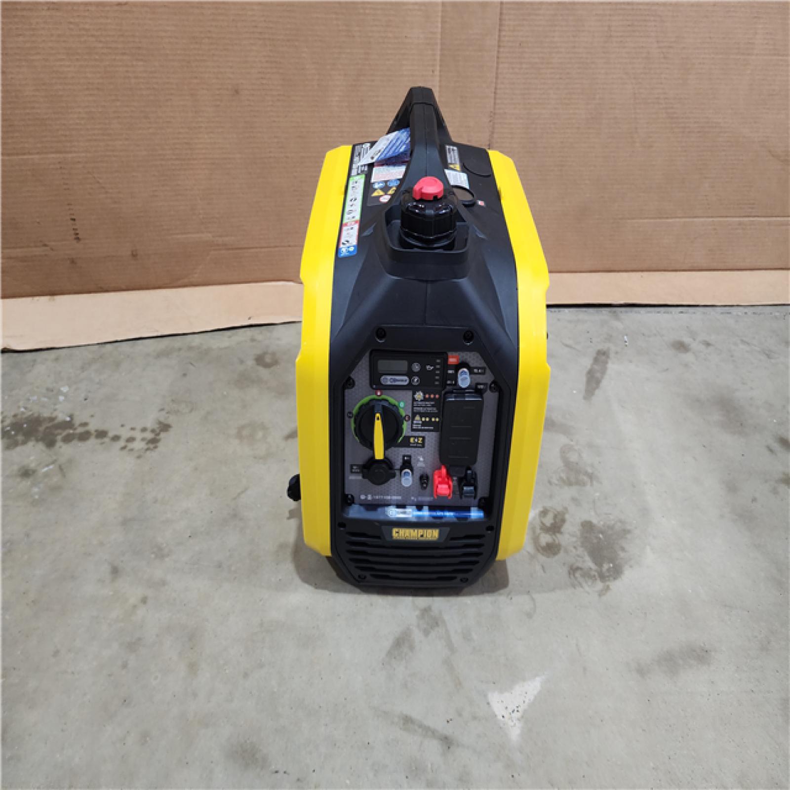 HOUSTON LOCATION - AS - IS CHAMPION 2500/1850-Watt Recoil Start Gasoline/Propane Powered Dual Fuel Inverter Generator with Quiet Technology and CO Shield