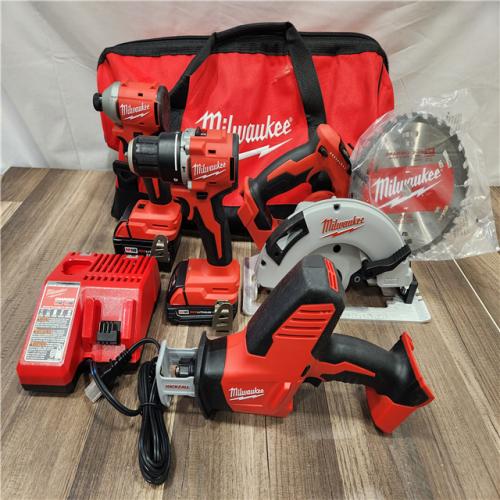 AS-IS- Milwaukee M18 4-Tool Combo Kit