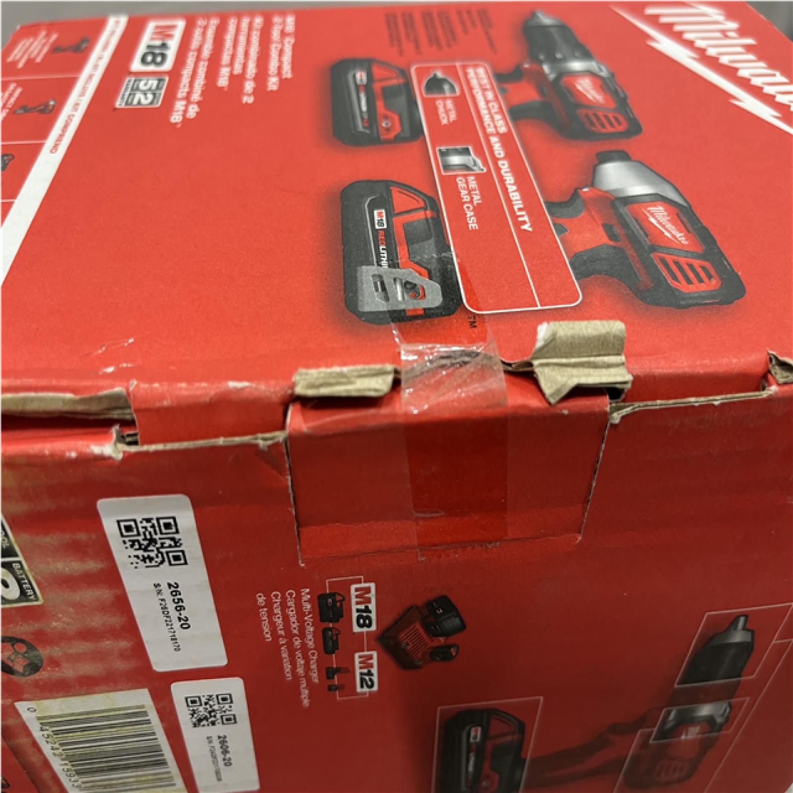 NEW - Milwaukee 18V Lithium-Ion Cordless Drill Driver/Impact Driver Combo Kit