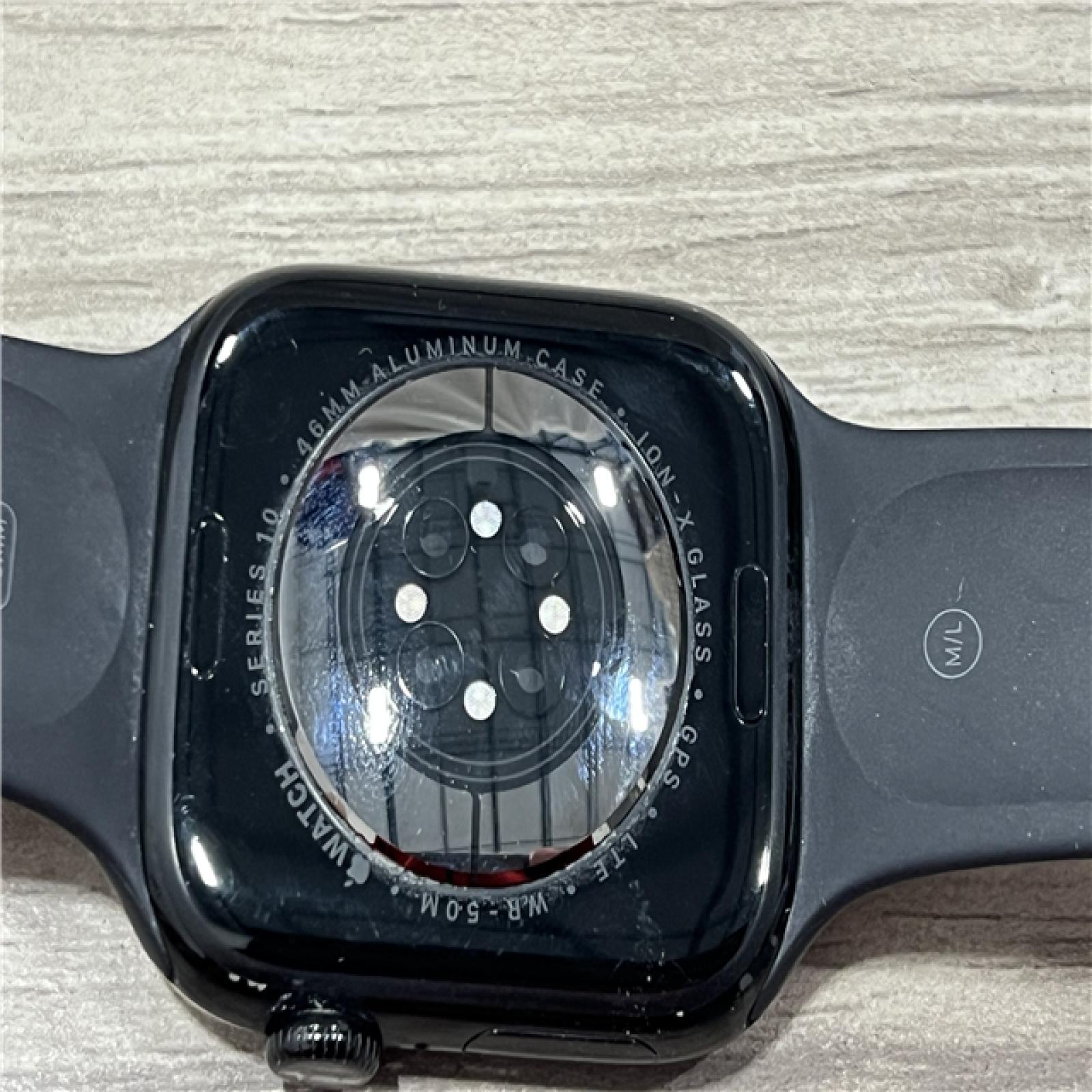AS-IS Apple Watch Series 10 (GPS+Cellular) 46mm Aluminum Case with Black Sport Band
