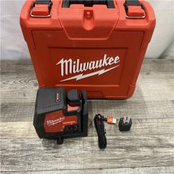 AS-IS Milwaukee 100 ft. REDLITHIUM Lithium-Ion USB Green Rechargeable Cross Line Laser Level Kit