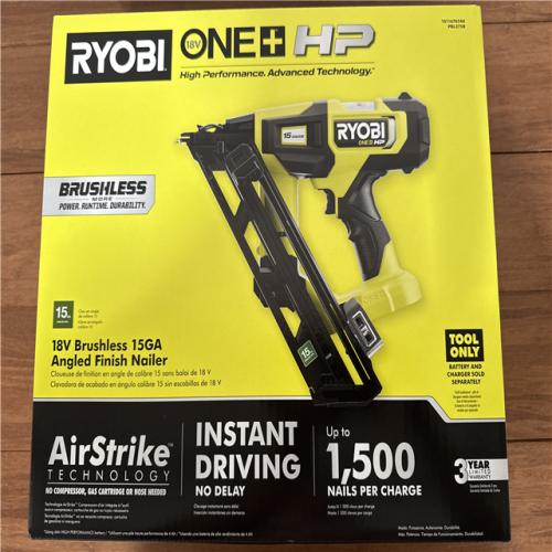 California NEW Sealed Box Ryobi 18V Brushless 15GA  Angled Finish Nailer