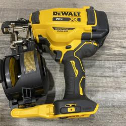 AS-IS DEWALT 20V MAX Lithium-Ion 15-Degree Electric Cordless Roofing Nailer Kit