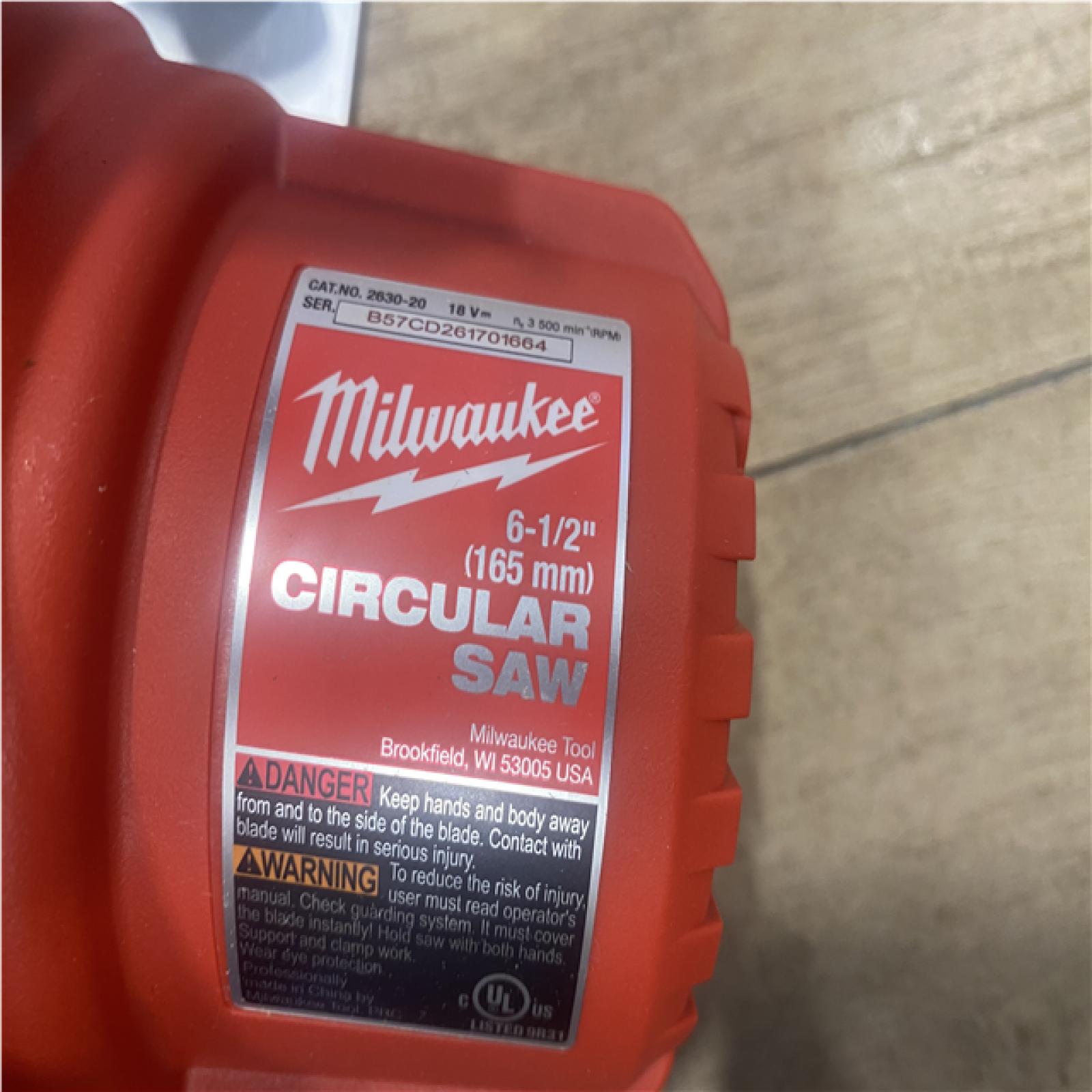 AS-IS Milwaukee 18V Lithium-Ion Cordless 6-1/2 in. Circular Saw (Tool-Only)