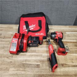 HOUSTON LOCATION - AS - IS Milwaukee FUEL 18V Cordless Mid Torque 1/2 in. Impact Wrench w/ 12 FUEL 3/8 in. Ratchet Combo Kit