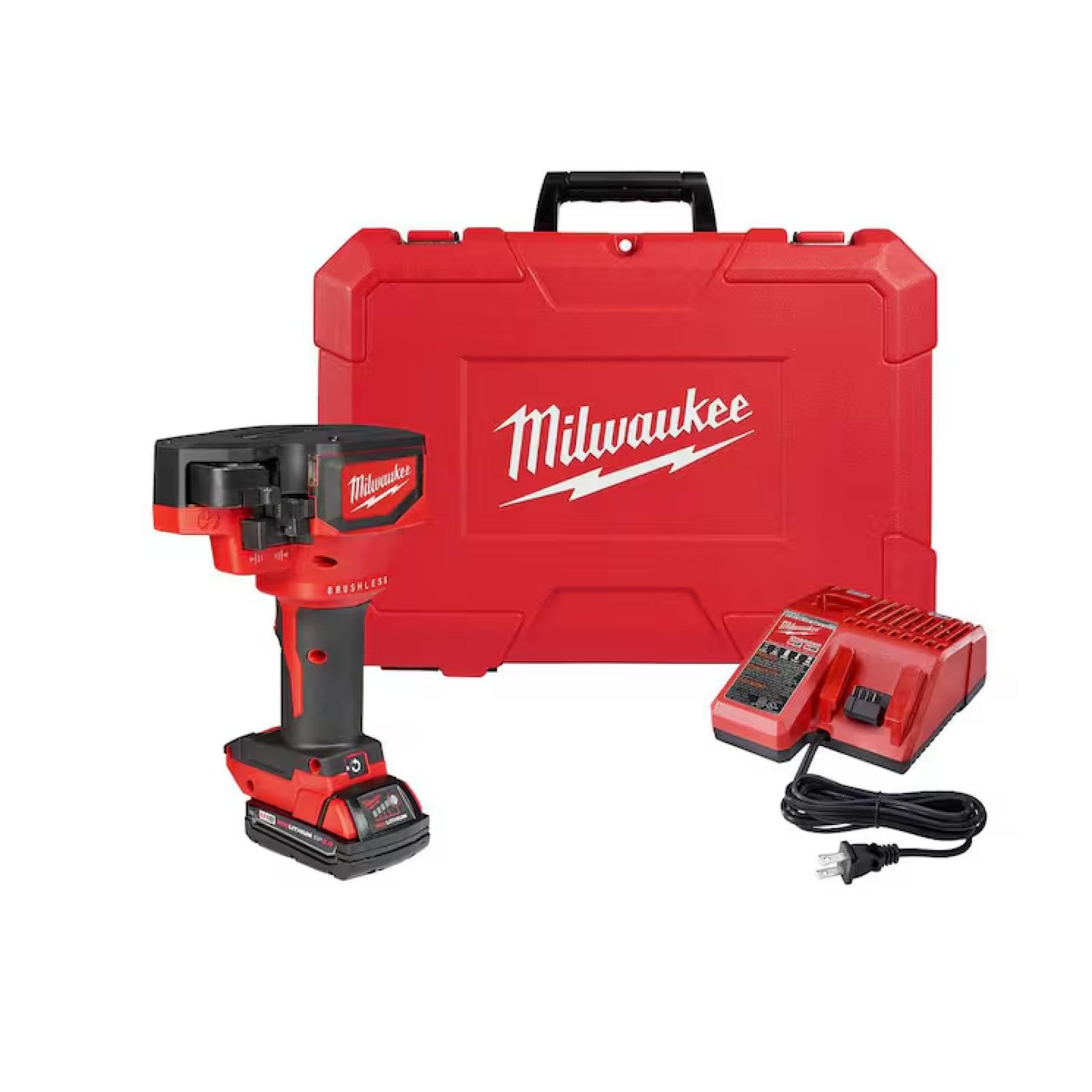 NEW! - Milwaukee M18 18V Lithium-Ion Cordless Brushless Threaded Rod Cutter Kit with 2.0 Ah Battery  Charger and Case