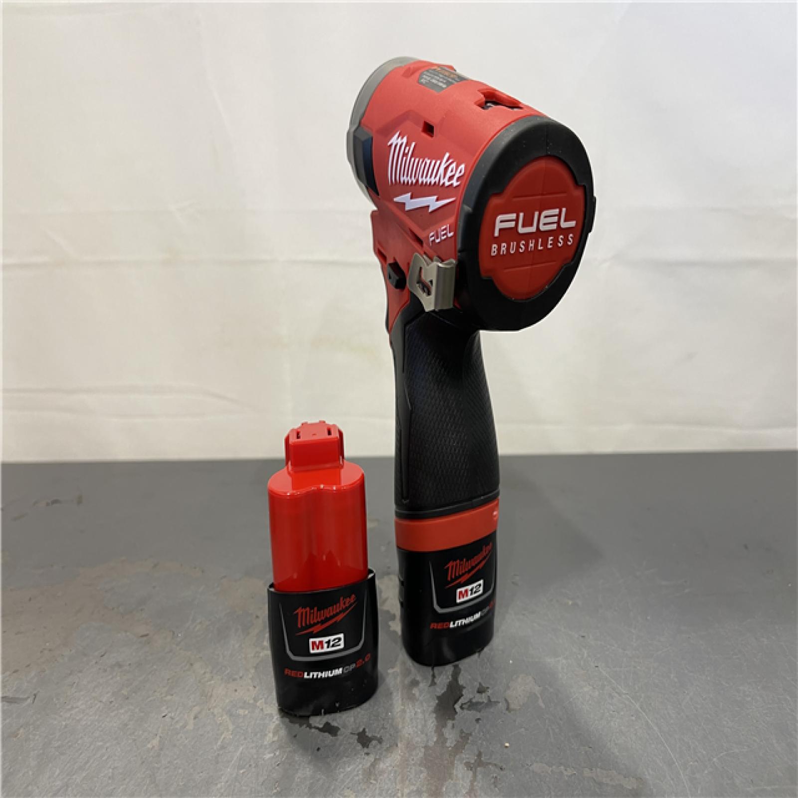 AS-IS - Milwaukee M12 FUEL SURGE 12V Lithium-Ion Brushless Cordless 1/4 in. Hex Impact Driver Compact Kit