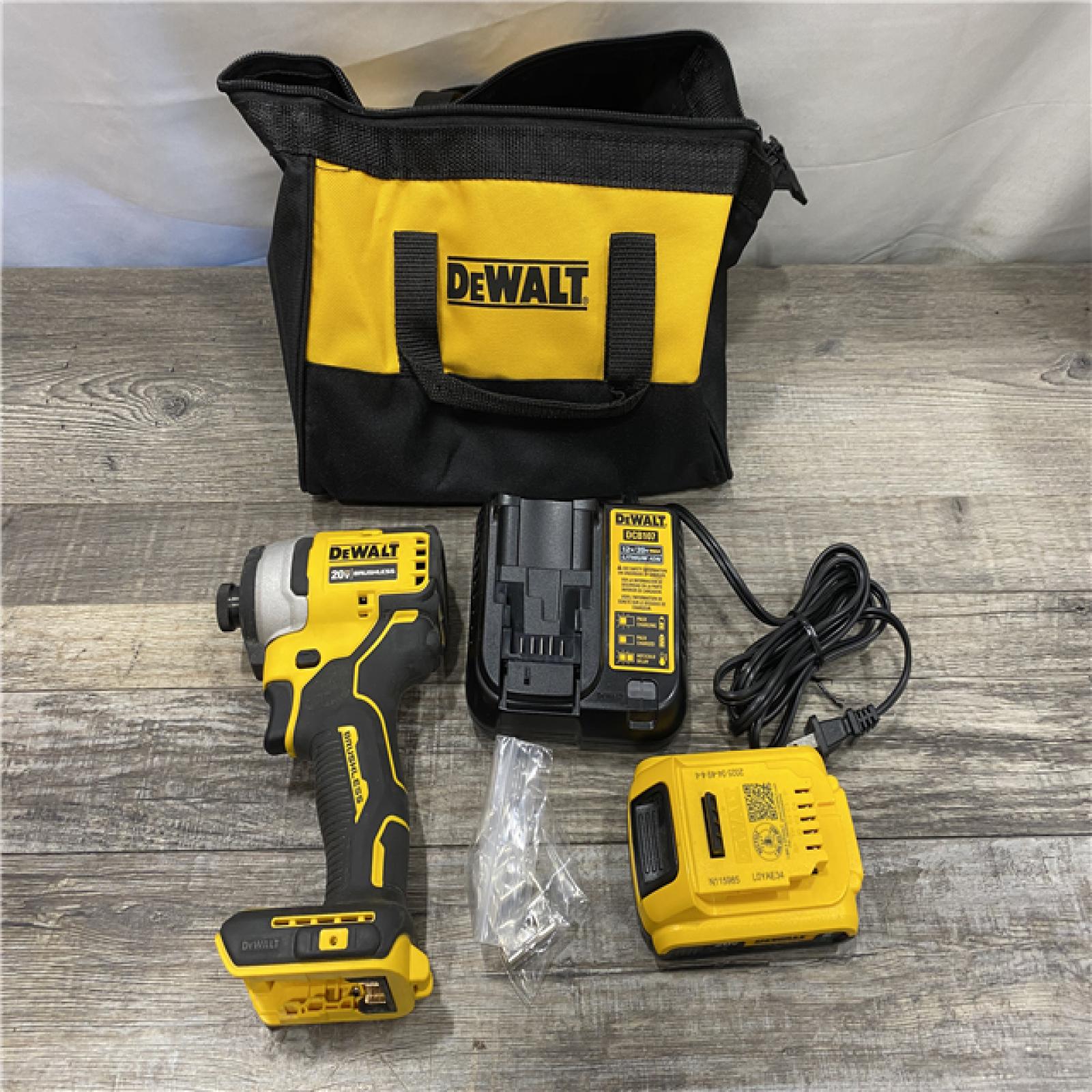 AS-IS DEWALT Atomic 20V Max Lithium-Ion Brushless Cordless Compact 1/4 in. Impact Driver Kit