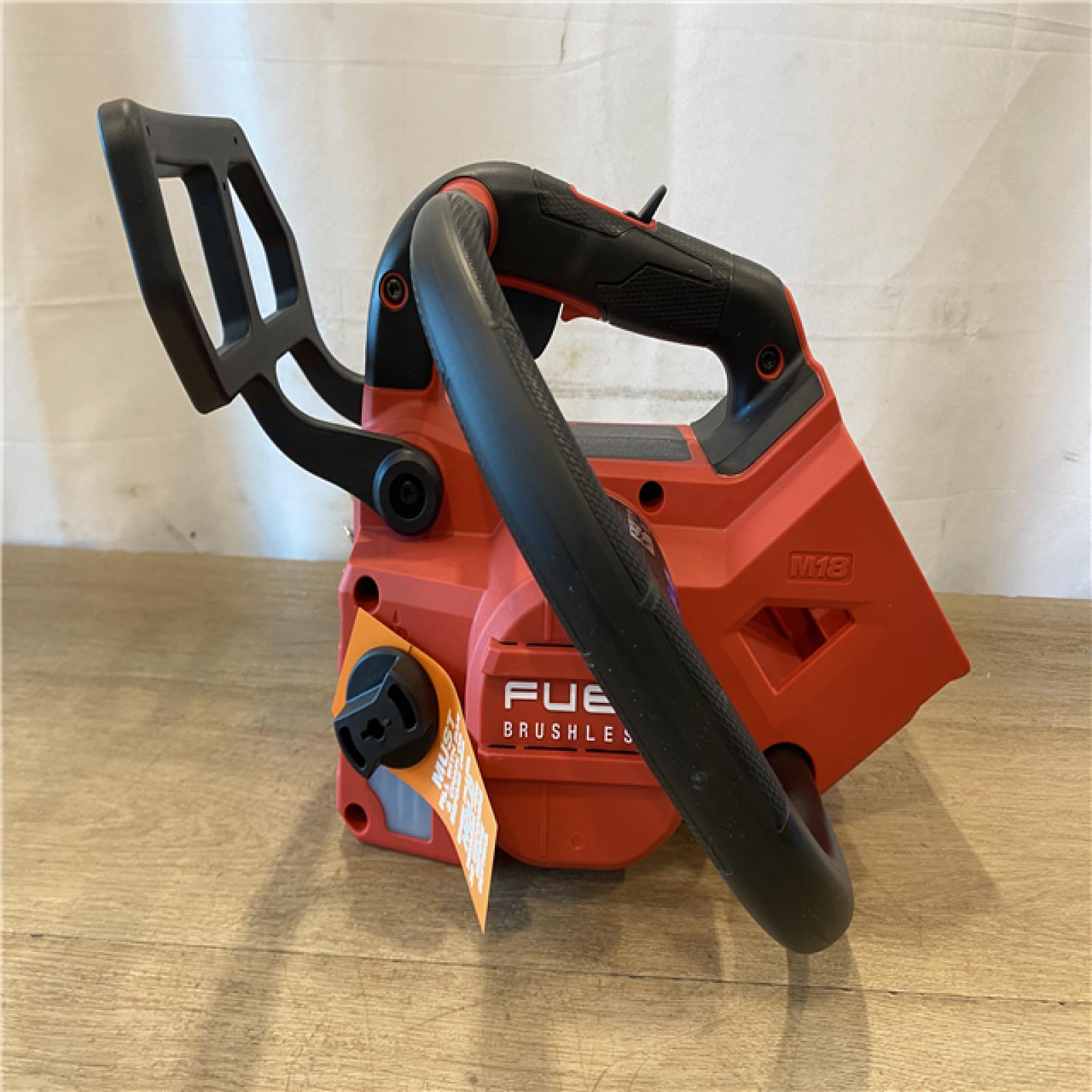 AS-IS Milwaukee FUEL 14 in. 18V Lithium-Ion Brushless Cordless Battery Top Handle Chainsaw (Tool Only)