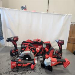 AS-IS- M18 18-Volt Lithium-Ion Cordless Combo Kit 7-Tool with 2-Batteries  Charger and Tool Bag