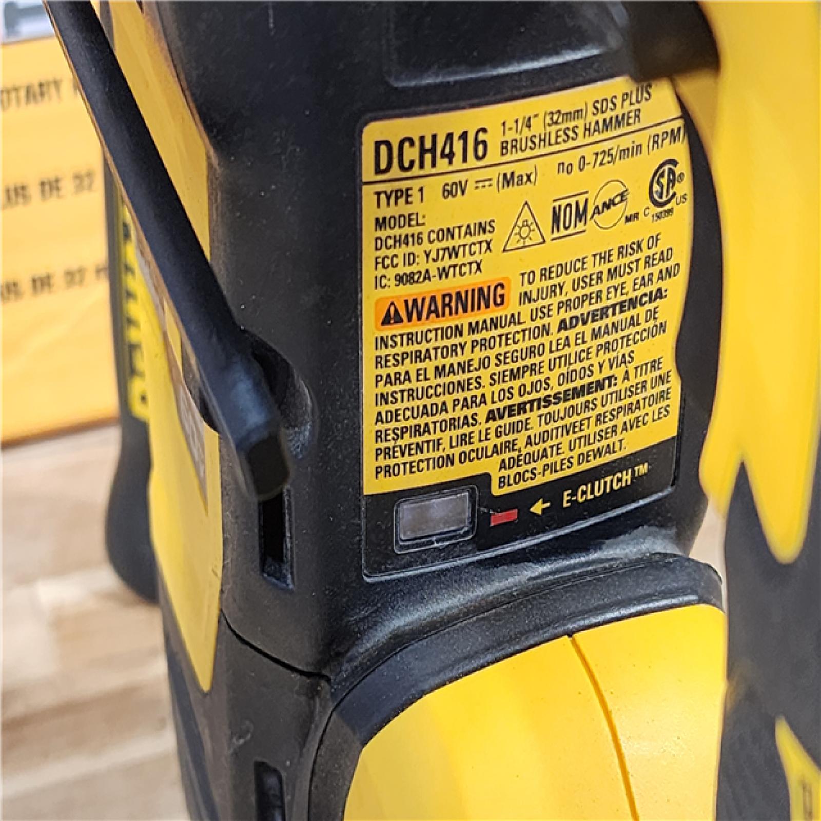 HOUSTON LOCATION - AS-IS DEWALT FLEXVOLT 60V MAX Cordless 1-1/4 in. SDS Plus Rotary Hammer (Tool Only)